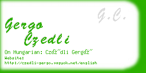 gergo czedli business card